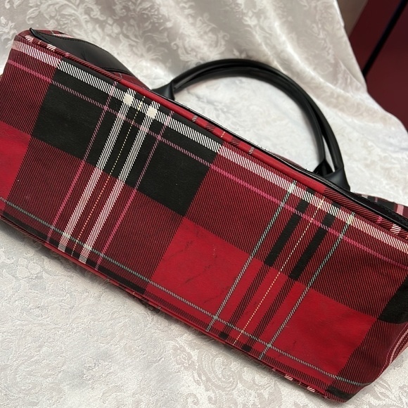 Rare - Victoria SecretsVictoria's Secret Limited Edition Striped Pink Canvas Bea - Picture 10 of 11